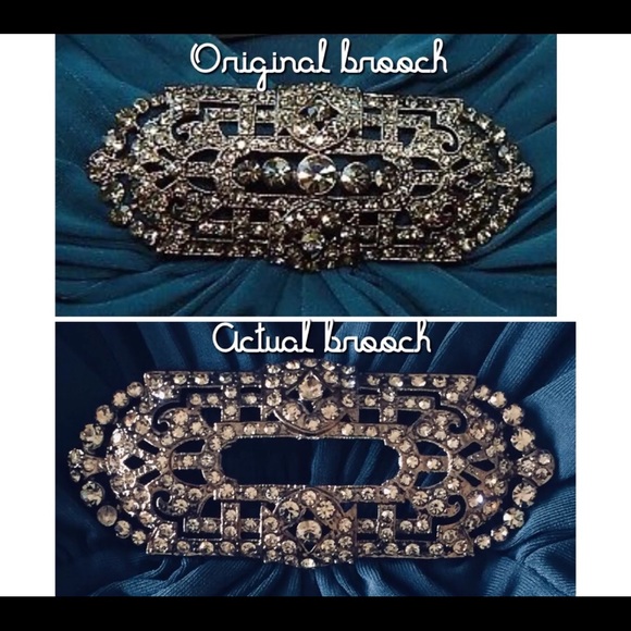 BCBGMAXAZRIA BROOCH SLEEVELESS GOWN DRESS Size 4 - Picture 8 of 8